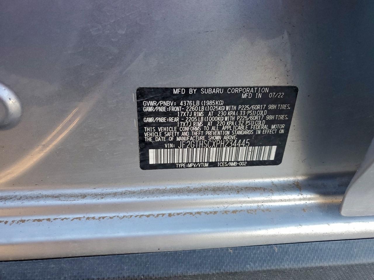 2023 SUBARU Crosstrek