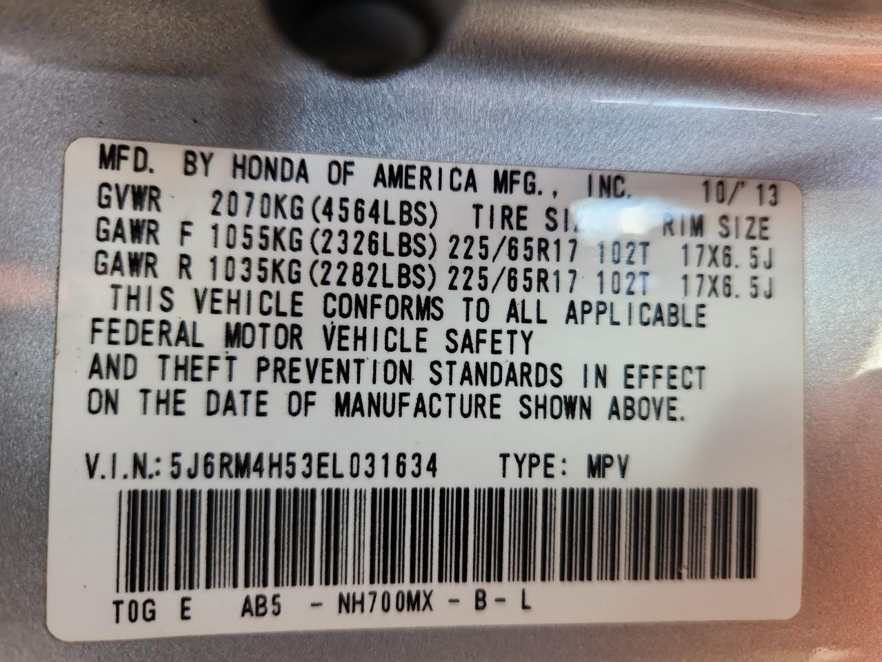 2014 HONDA CR-V