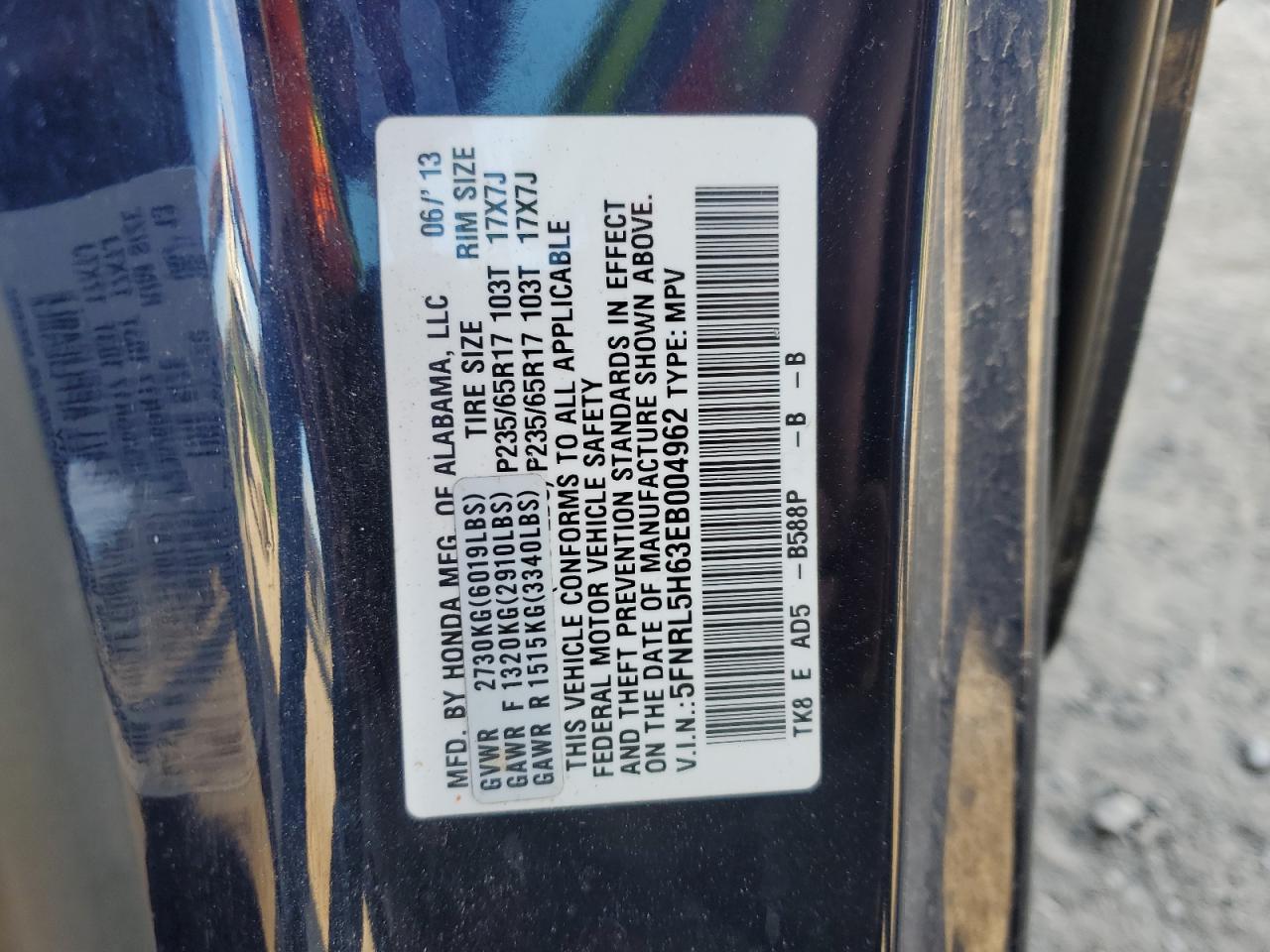 2014 HONDA ODYSSEY