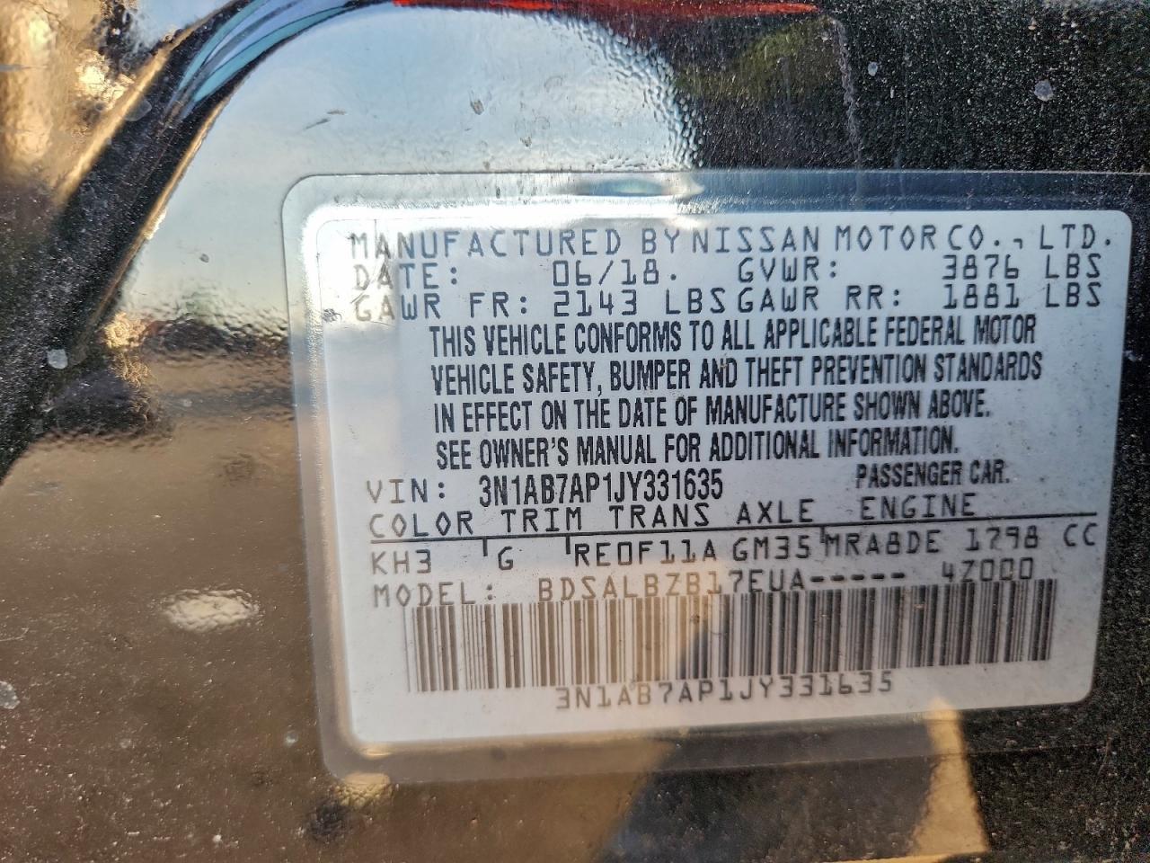 2018 NISSAN SENTRA