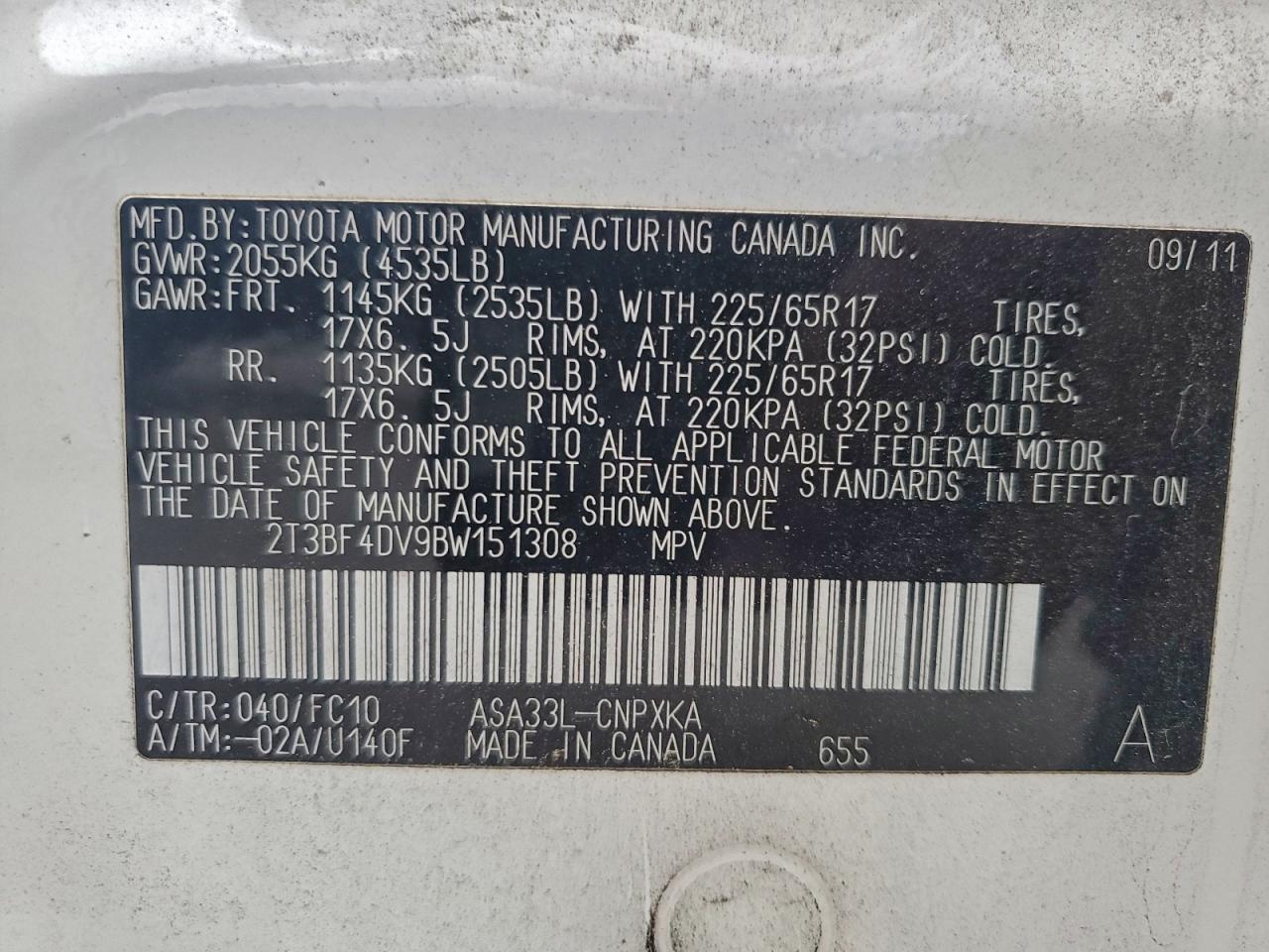 2011 TOYOTA RAV4
