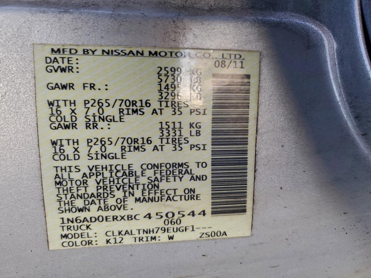 2011 NISSAN Frontier