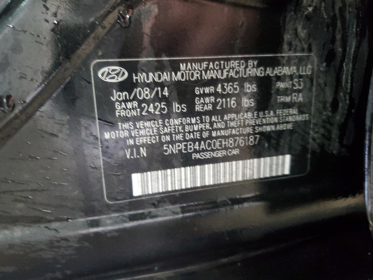 2014 HYUNDAI SONATA