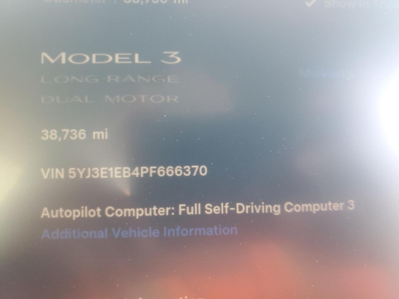 2023 TESLA MODEL 3
