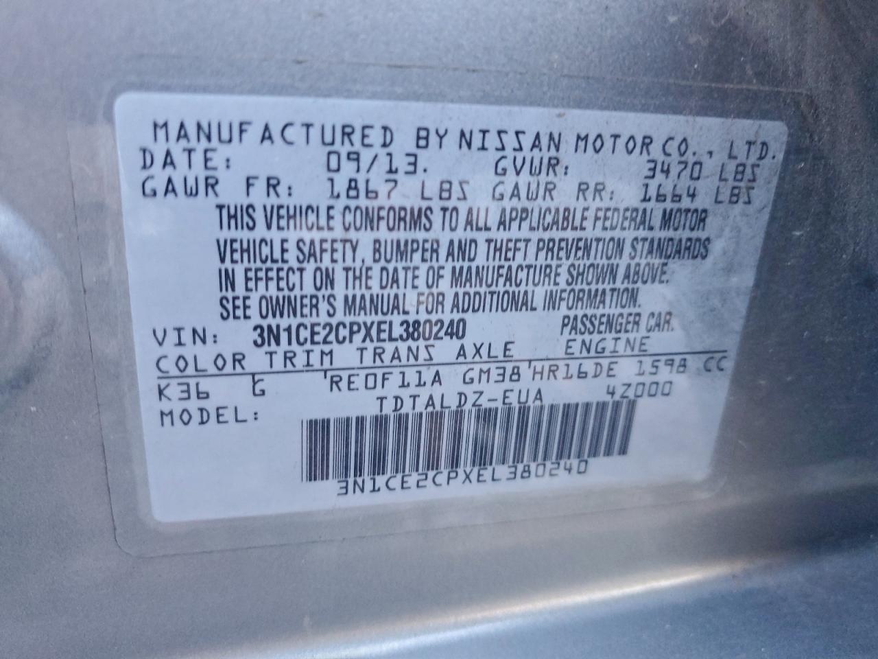 2014 NISSAN Versa Note