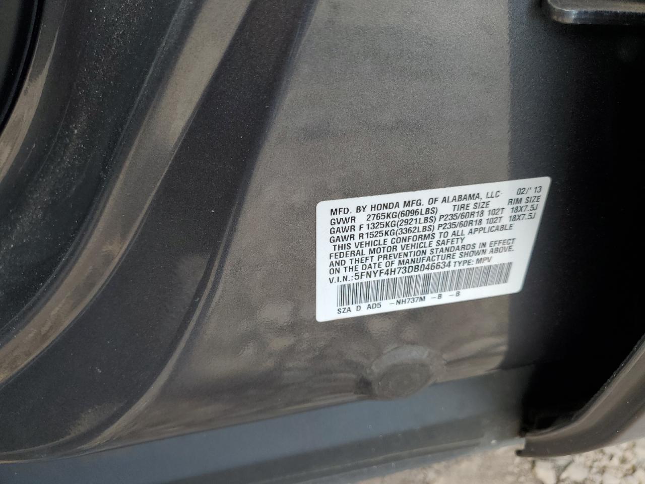 2013 HONDA PILOT