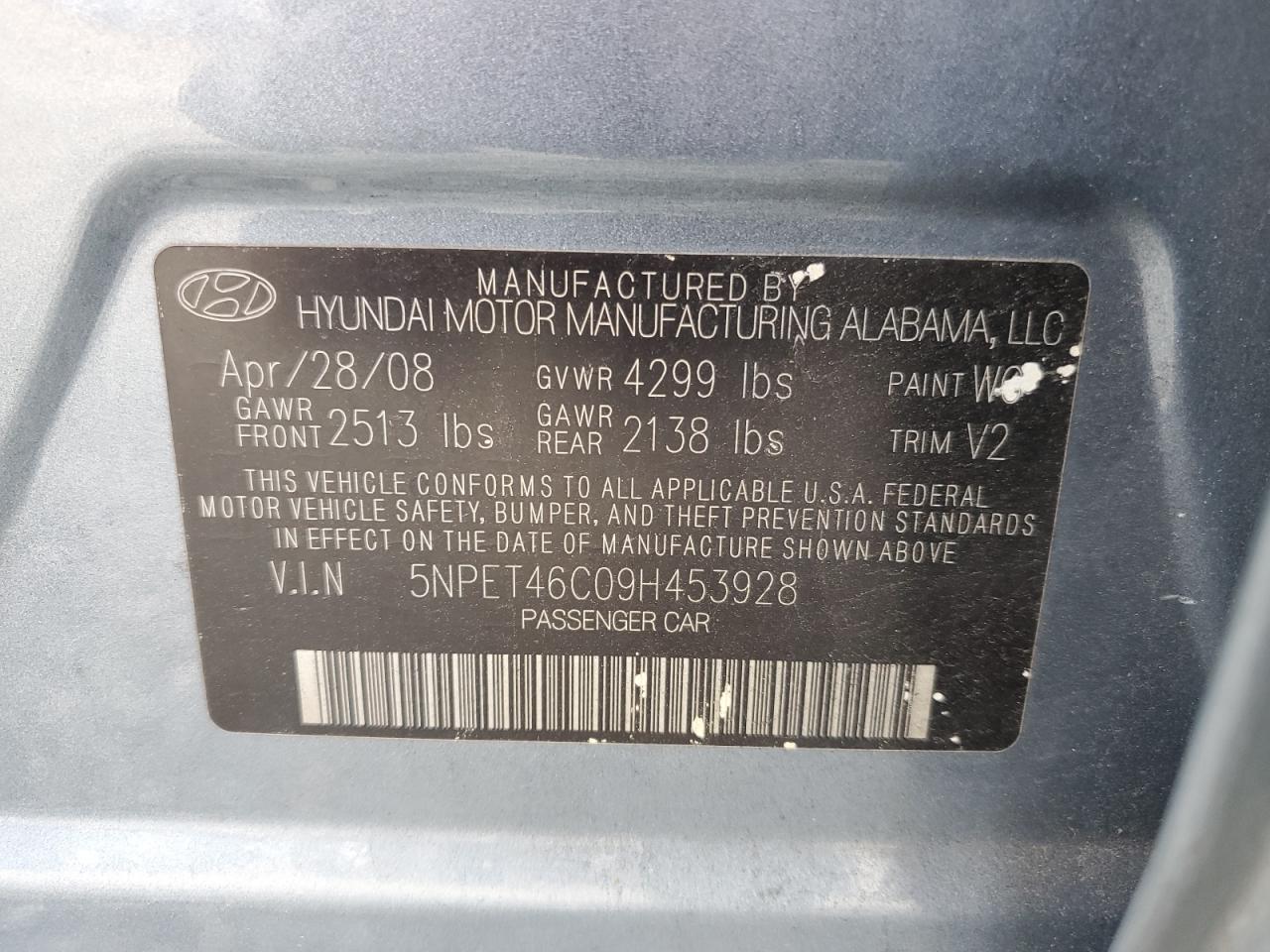 2009 HYUNDAI SONATA
