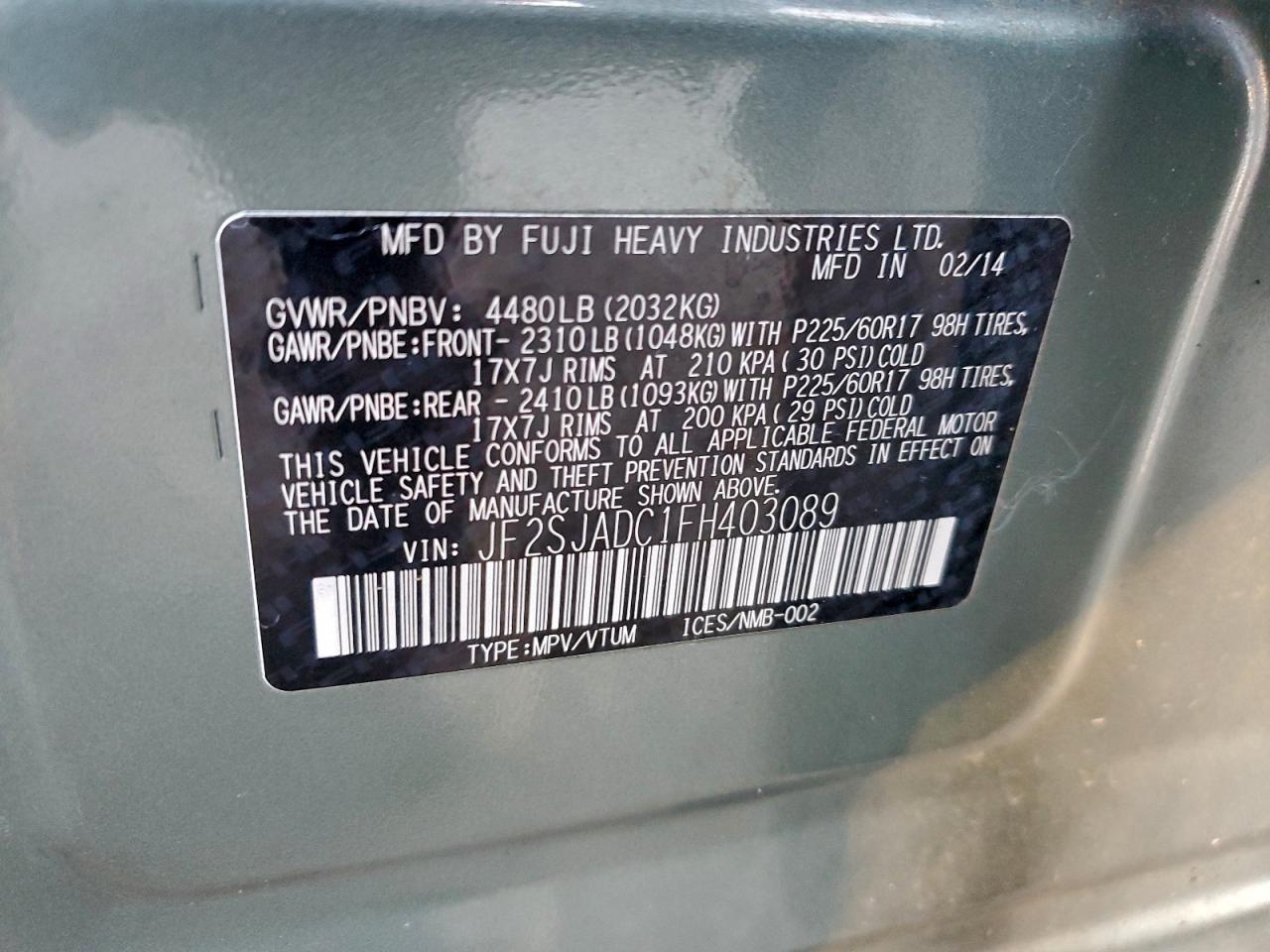 2015 SUBARU FORESTER