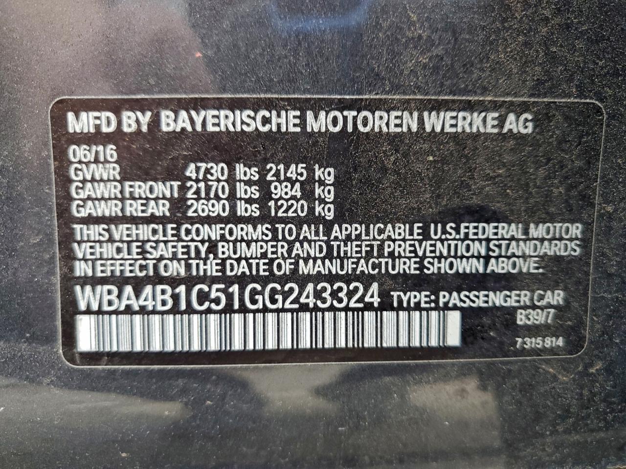 2016 BMW 4 Series