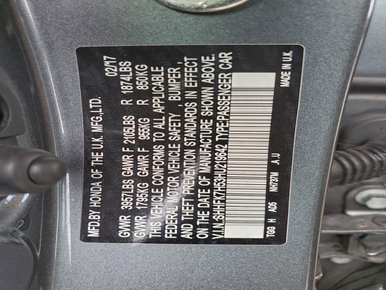 2017 HONDA CIVIC