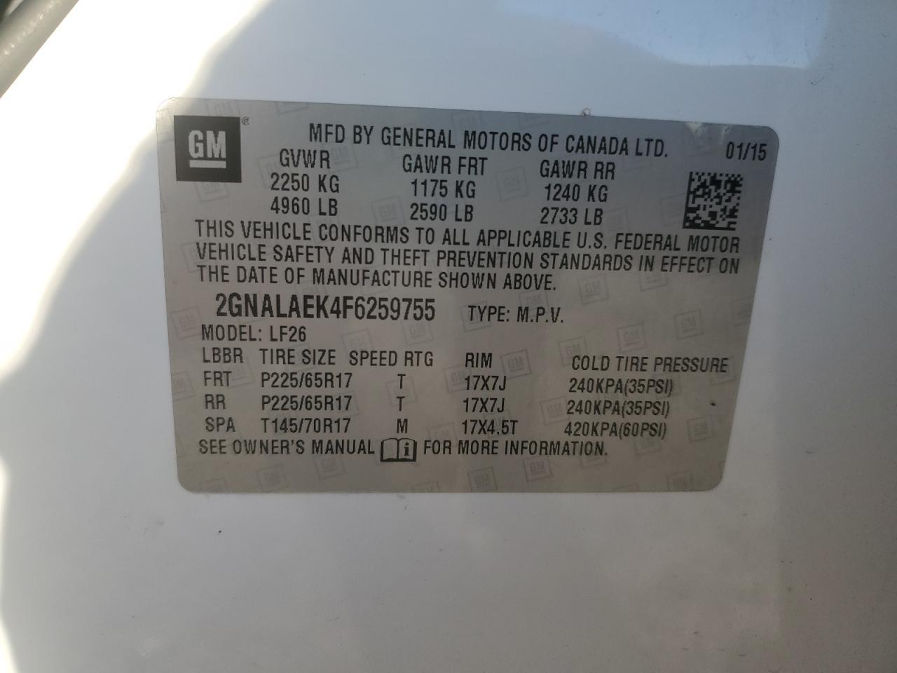2015 CHEVROLET EQUINOX