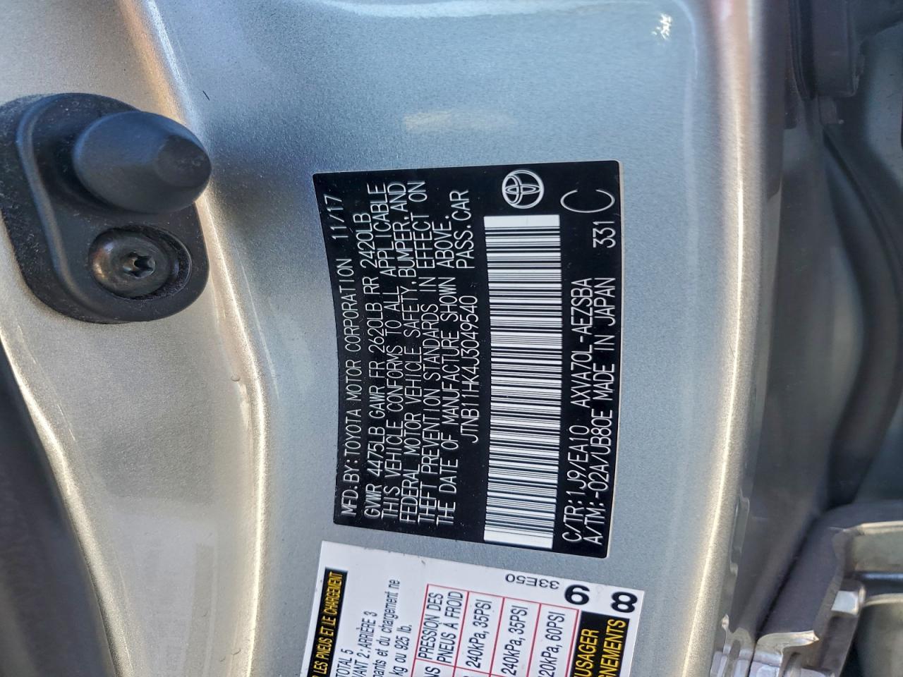 2018 TOYOTA CAMRY