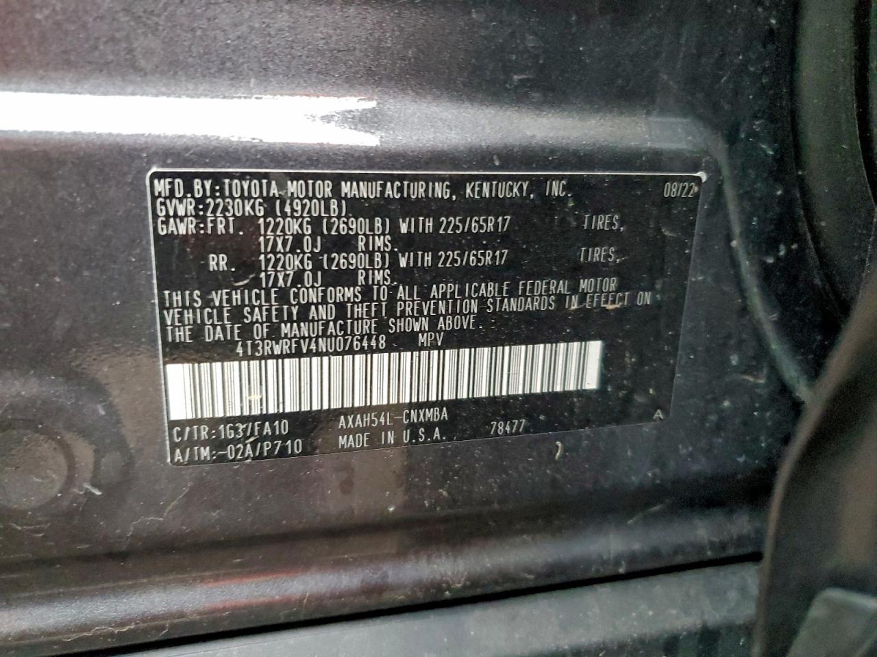 2022 TOYOTA RAV4