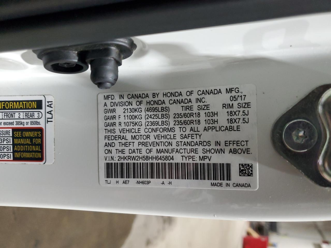 2017 HONDA CR-V