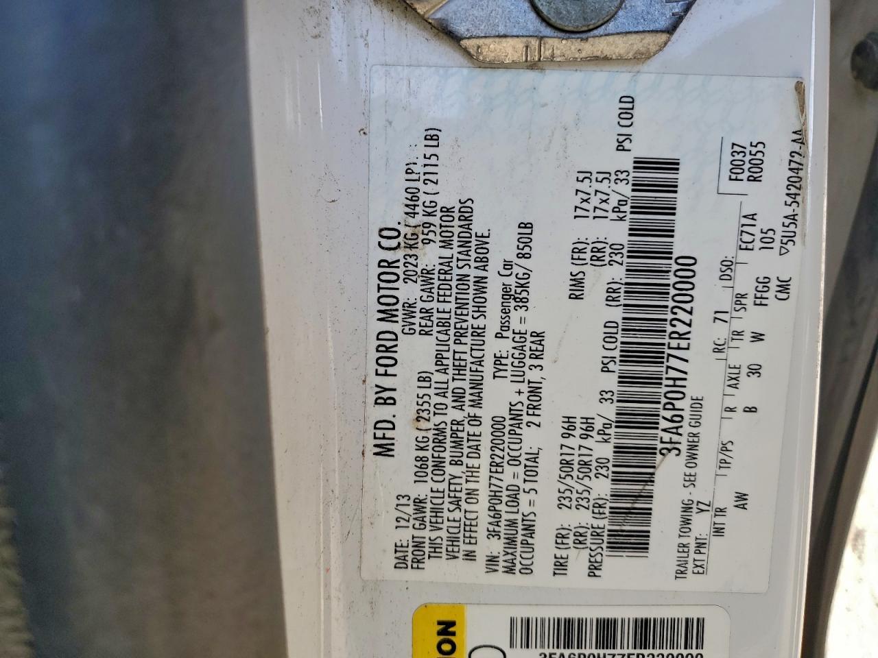 2014 FORD FUSION