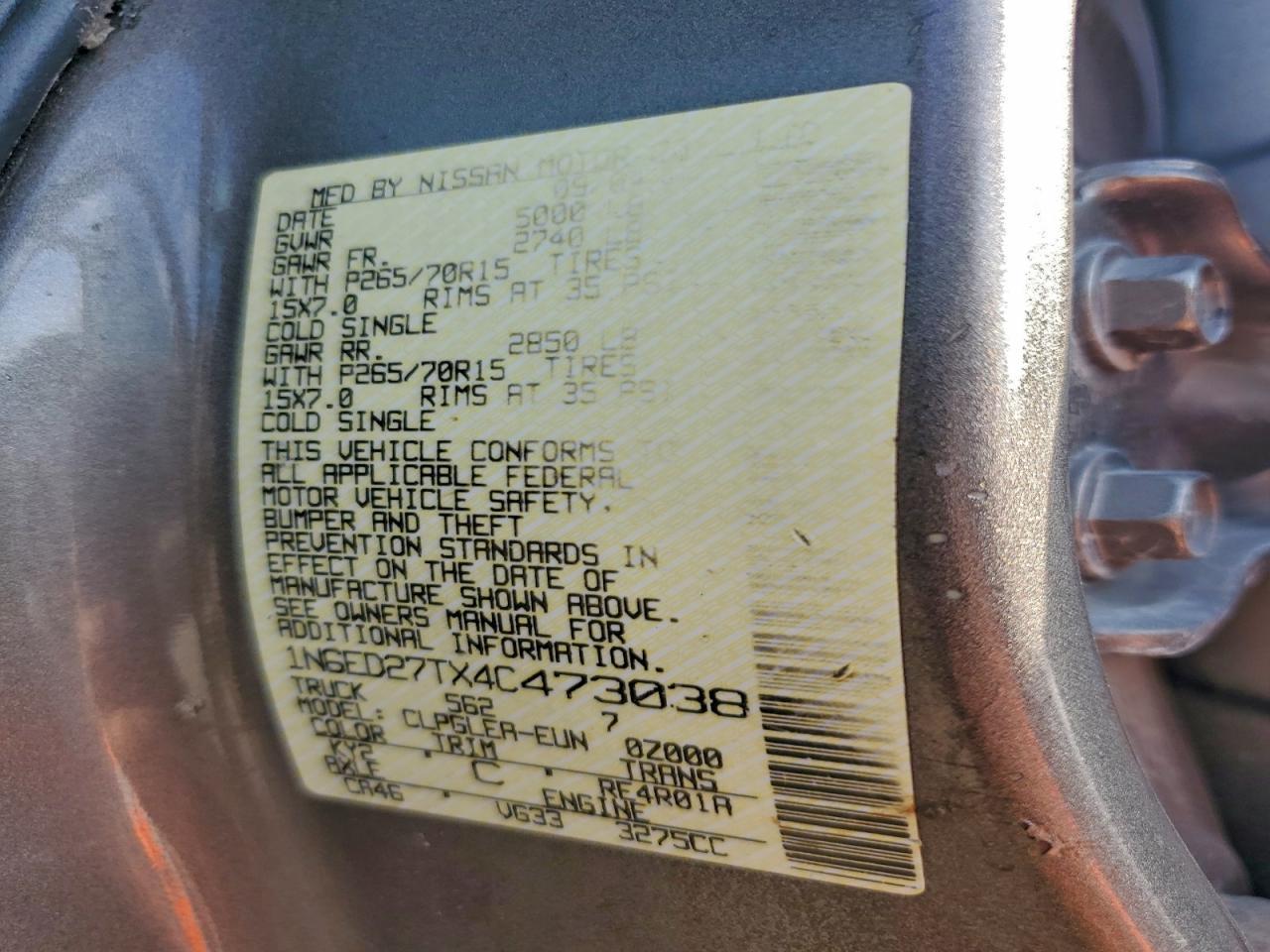 2004 NISSAN Frontier
