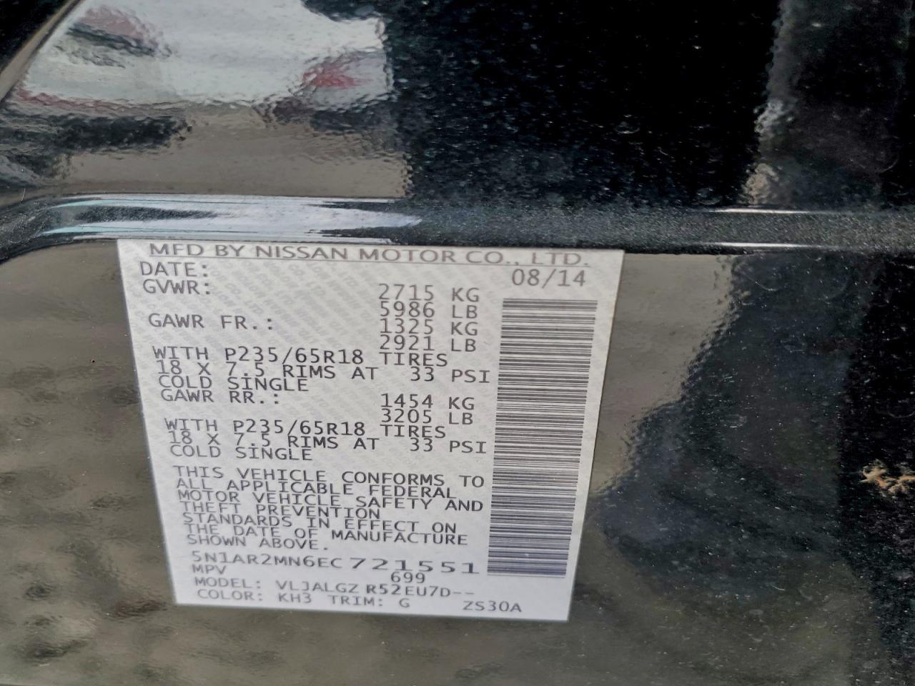 2014 NISSAN PATHFINDER