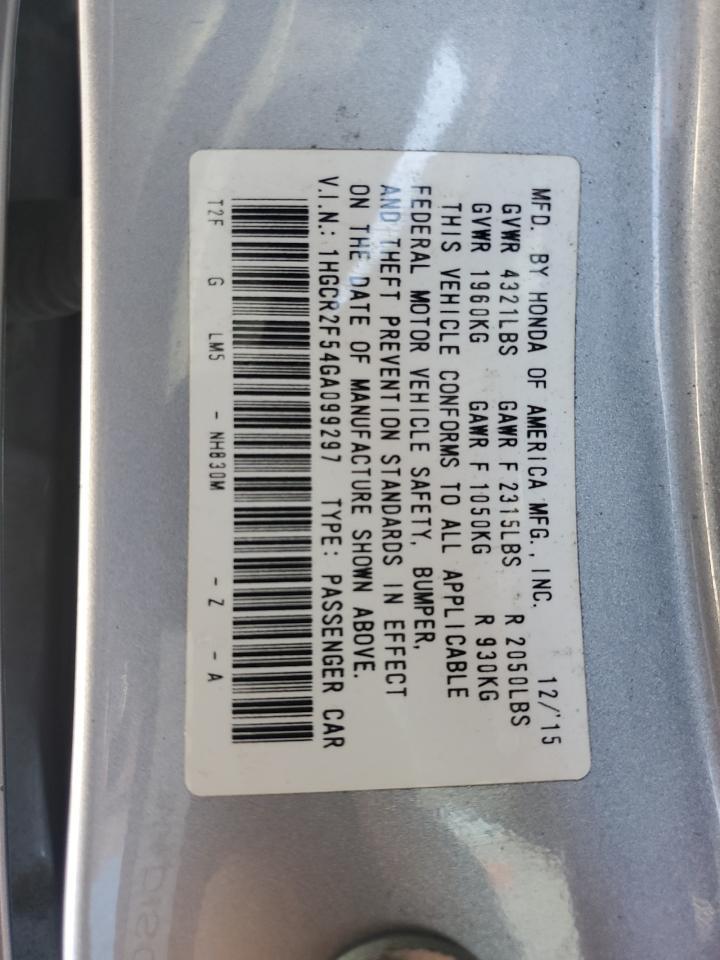 2016 HONDA ACCORD