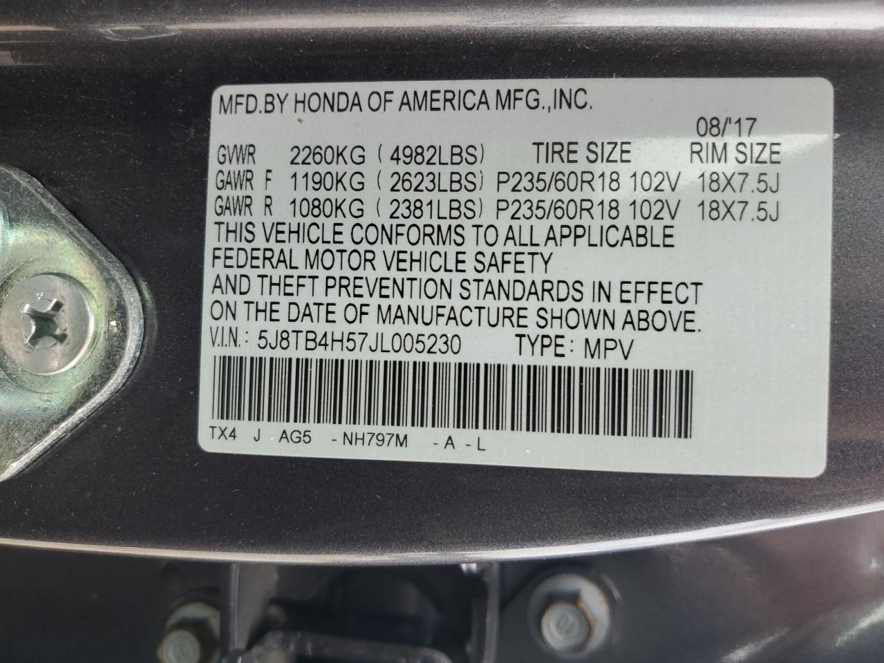 2018 ACURA RDX