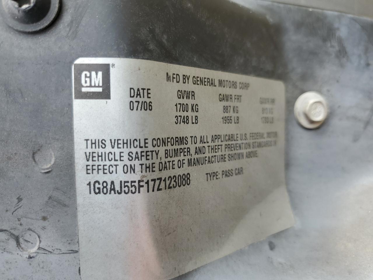 2007 SATURN Ion