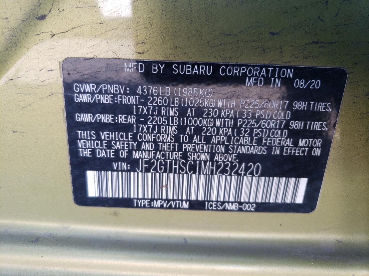 2021 SUBARU Crosstrek