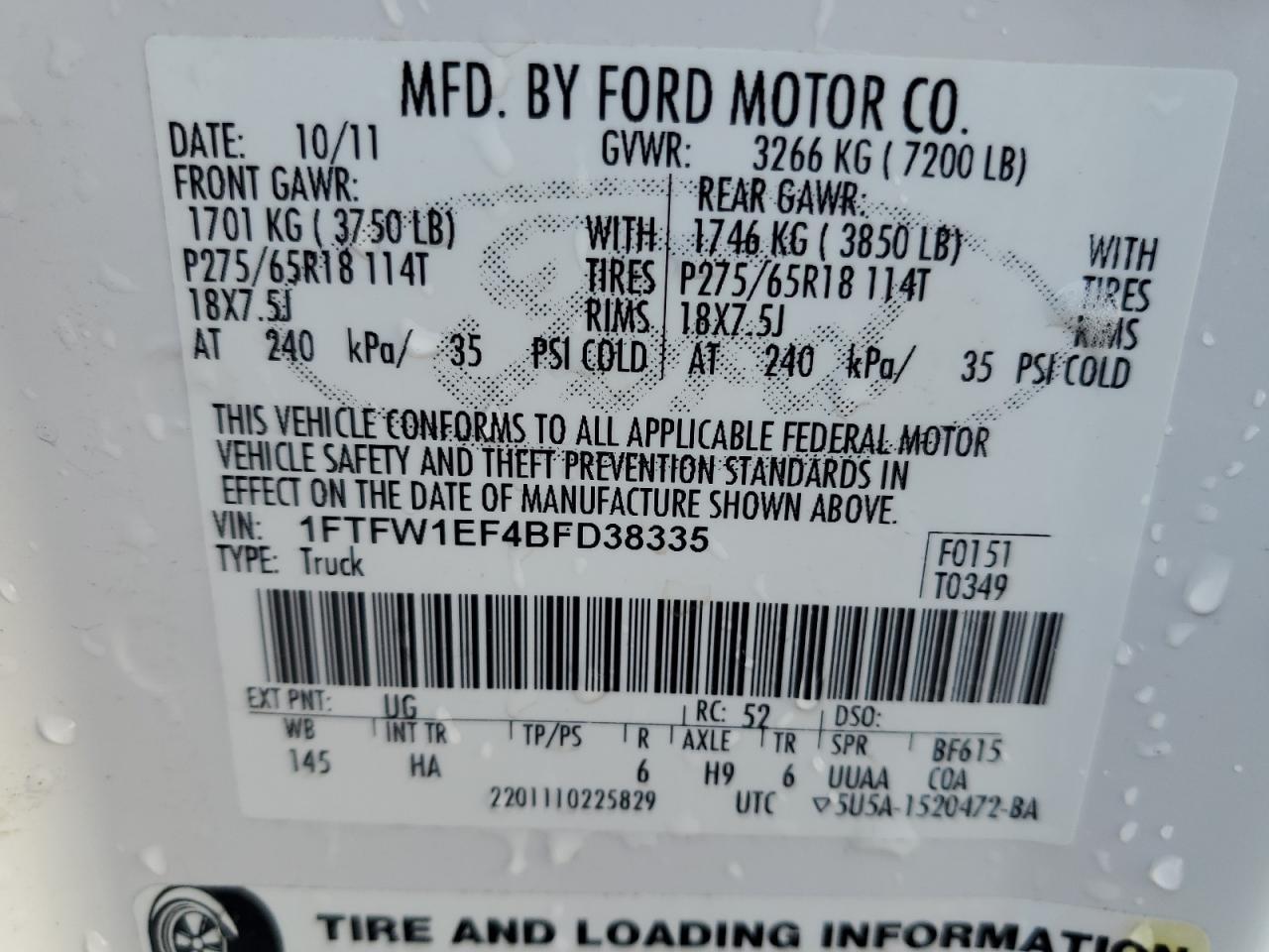 2011 FORD F-150