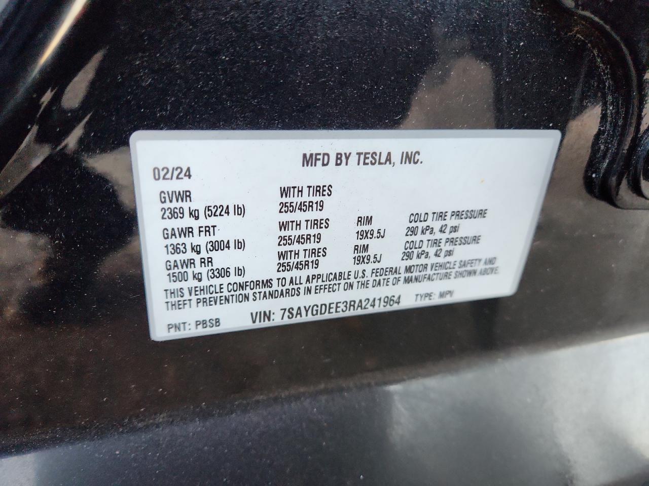 2024 TESLA MODEL Y