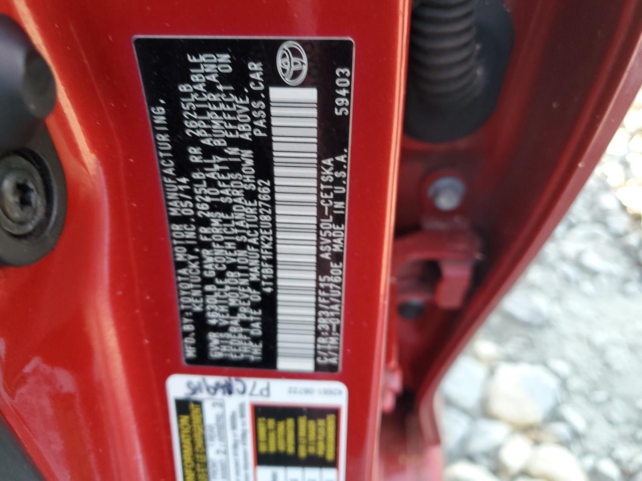 2014 TOYOTA CAMRY