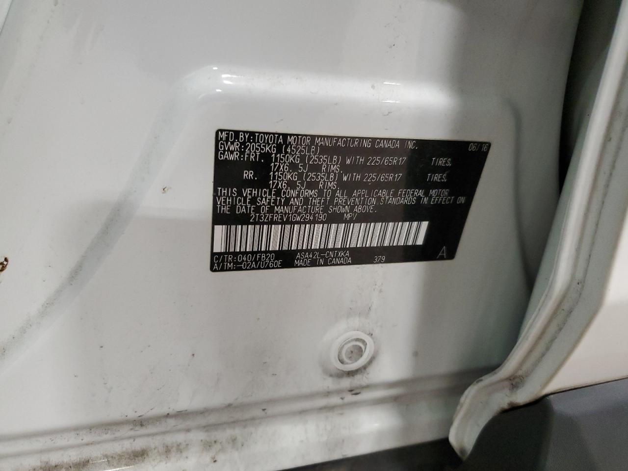 2016 TOYOTA RAV4
