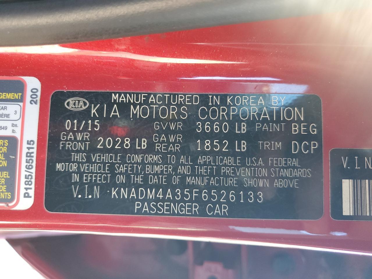 2015 KIA RIO