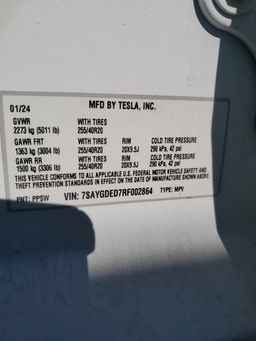 2024 TESLA MODEL Y