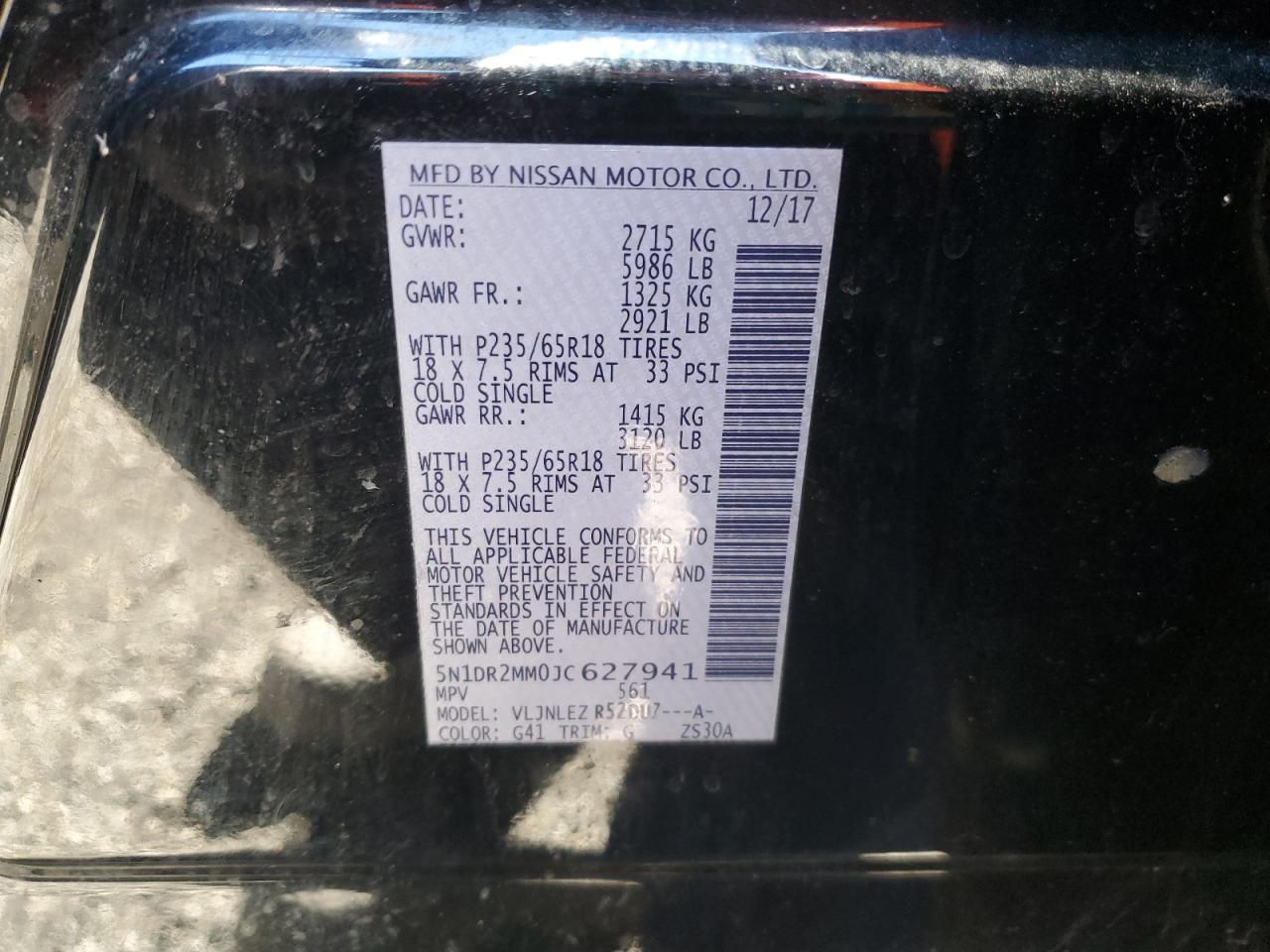 2018 NISSAN PATHFINDER