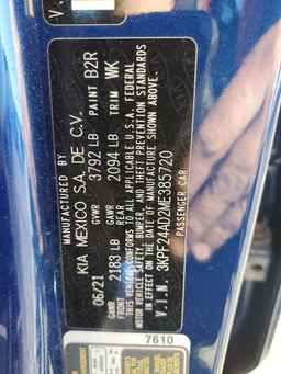 2021 KIA FORTE