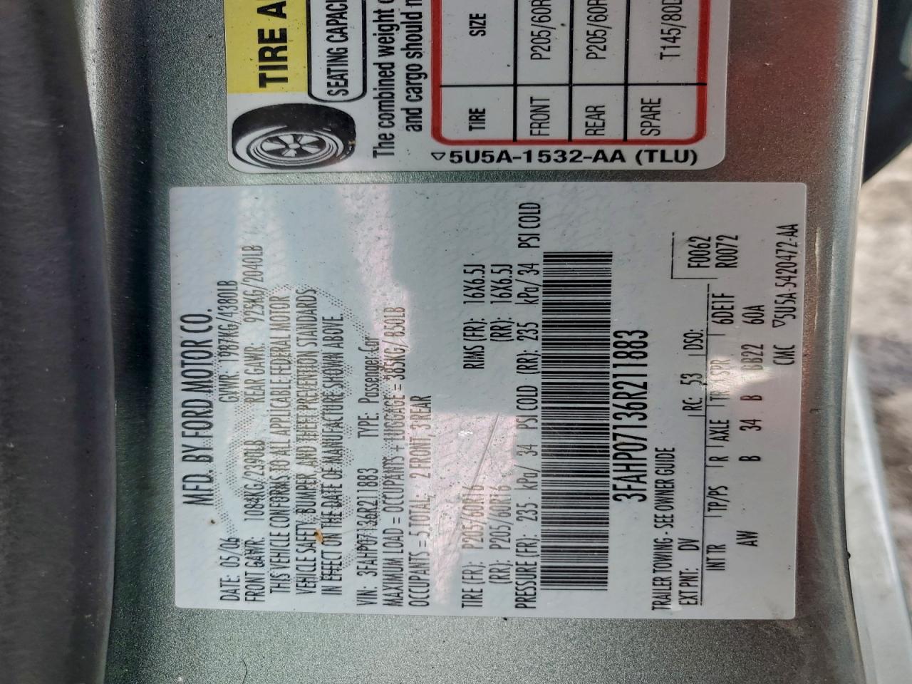 2006 FORD FUSION