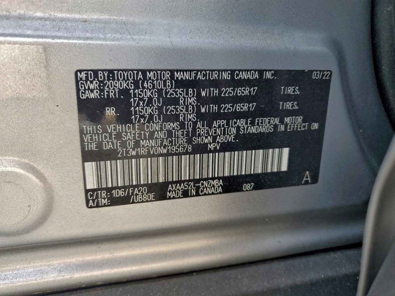 2022 TOYOTA RAV4