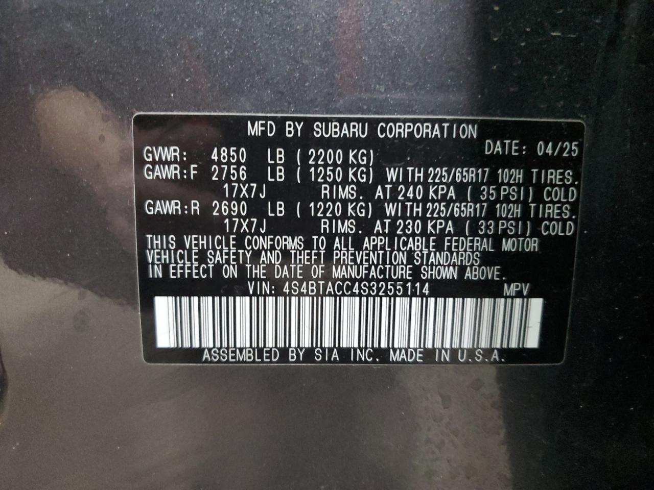 2025 SUBARU Outback