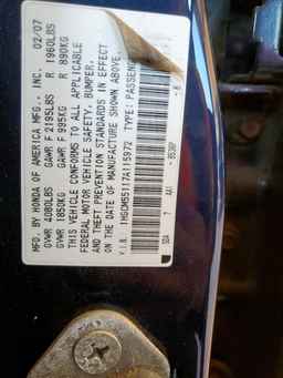 2007 HONDA ACCORD