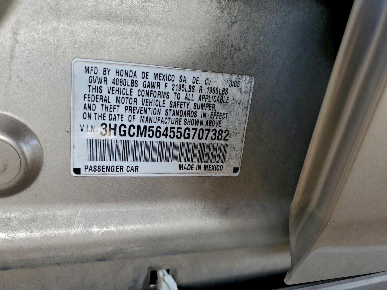 2005 HONDA ACCORD