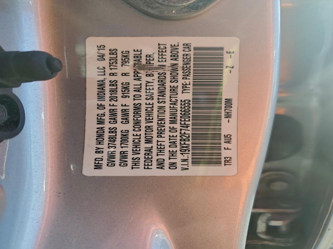 2015 HONDA CIVIC