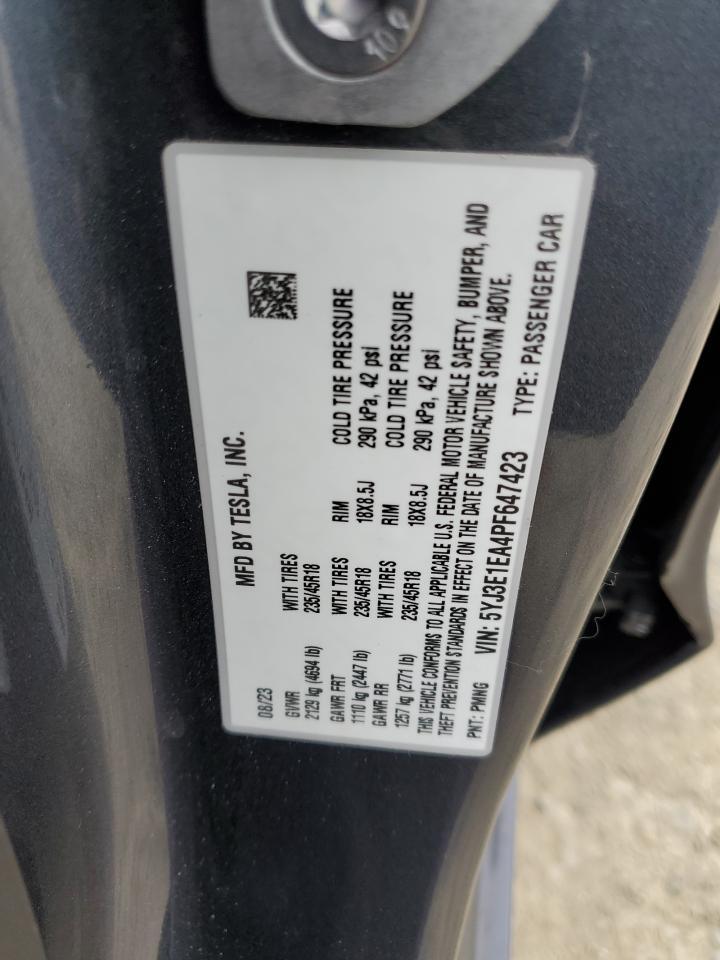 2023 TESLA MODEL 3