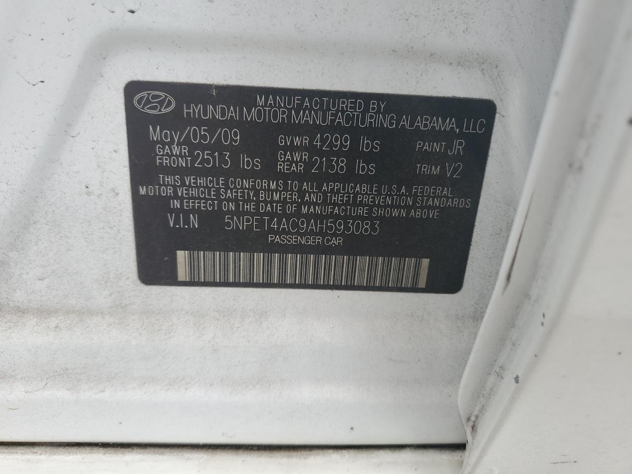 2010 HYUNDAI SONATA