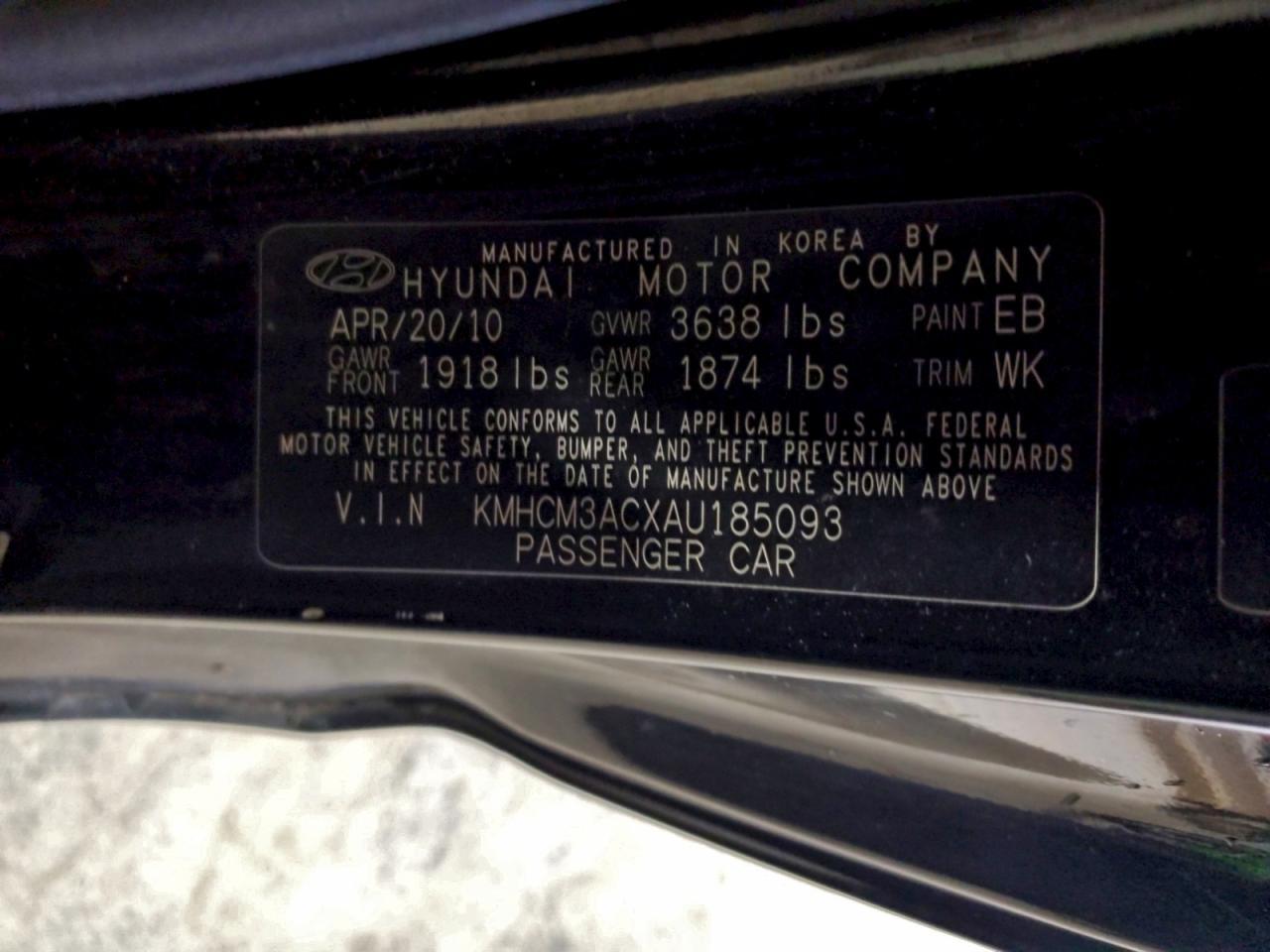 2010 HYUNDAI ACCENT
