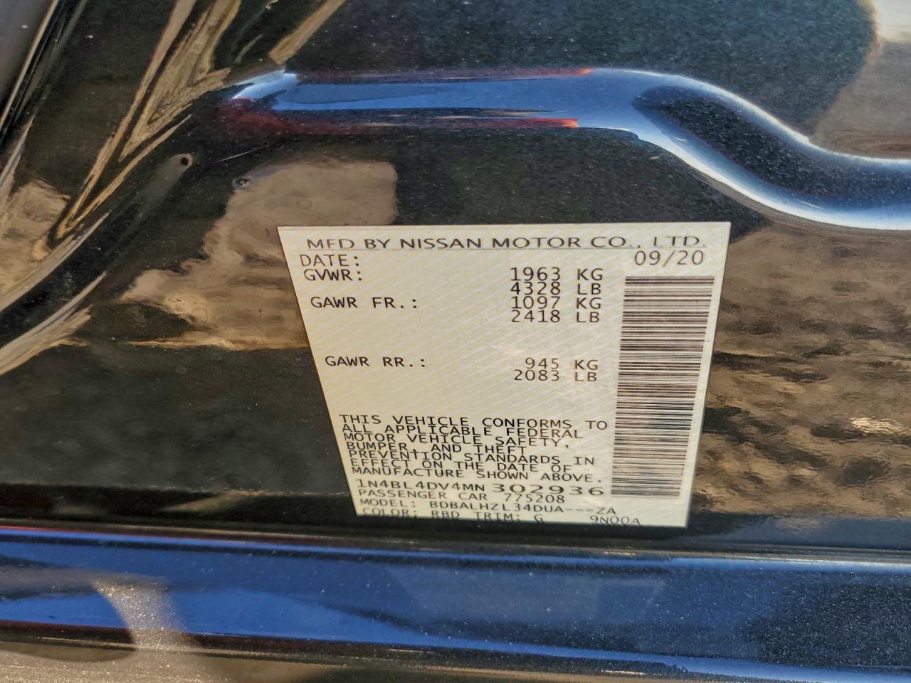 2021 NISSAN ALTIMA