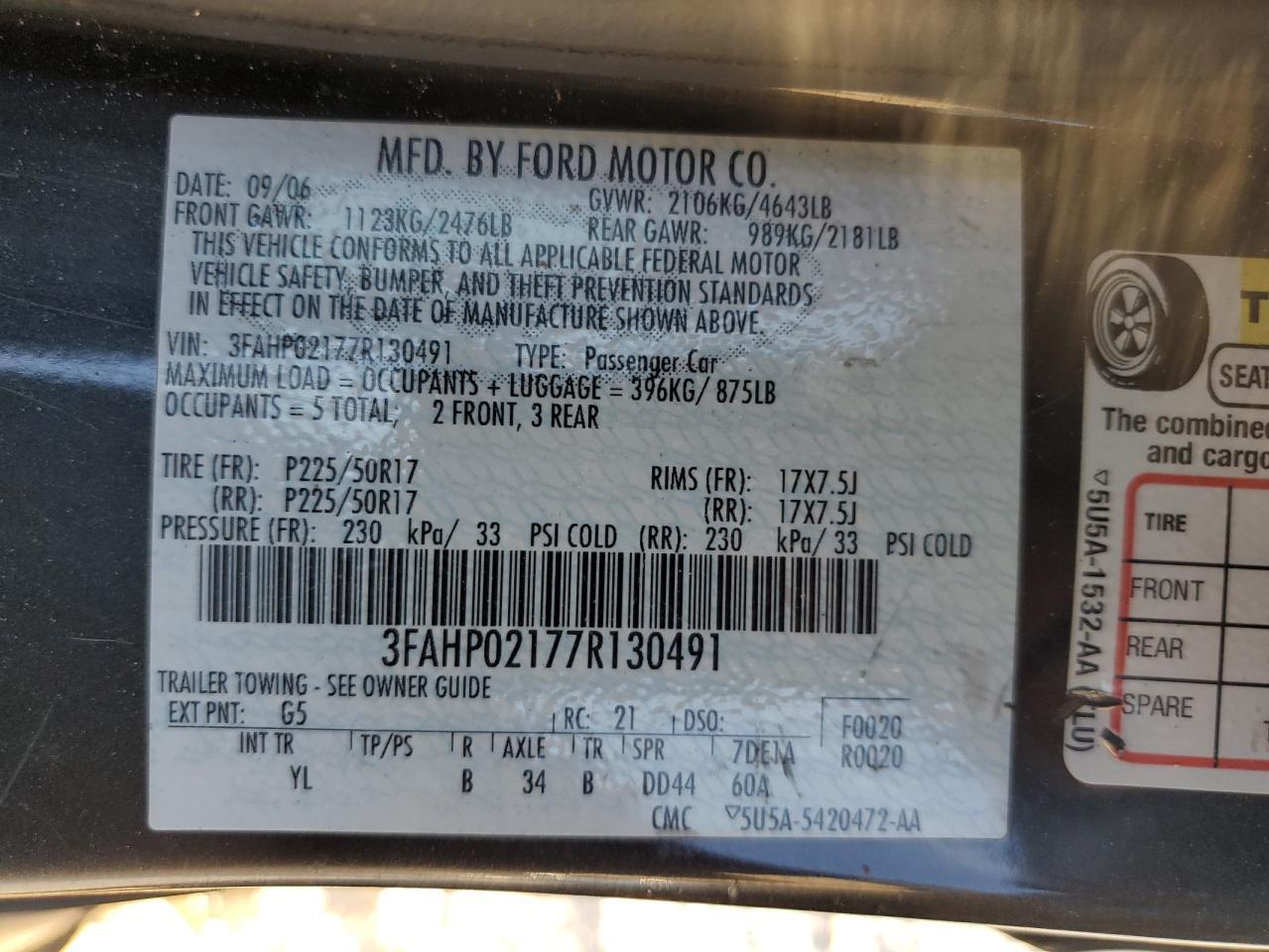 2007 FORD FUSION