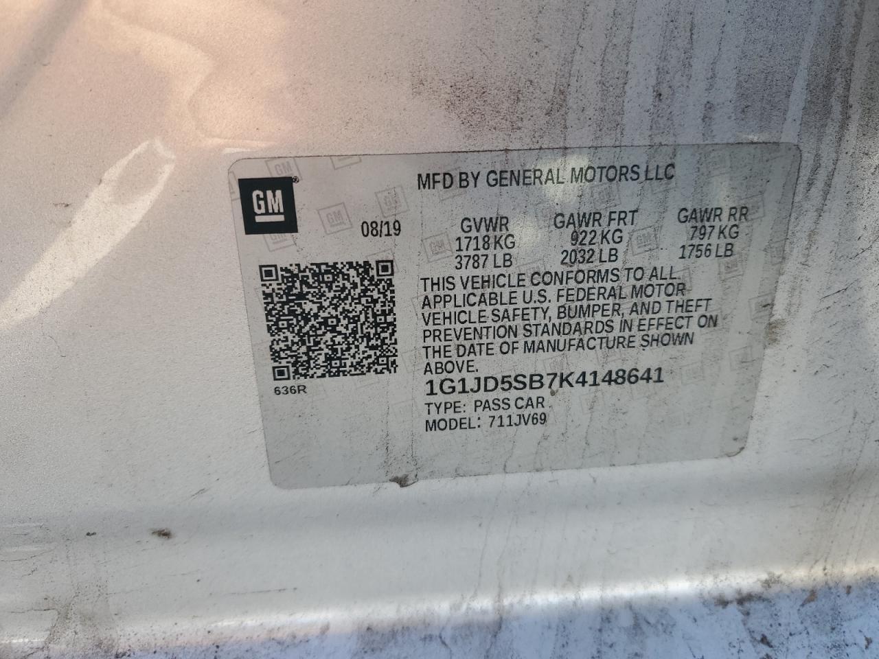 2019 CHEVROLET SONIC