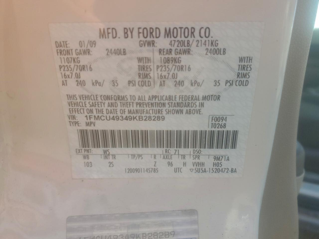 2009 FORD Escape Hybrid
