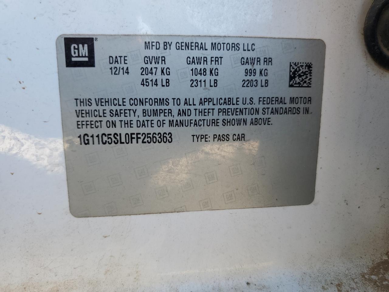 2015 CHEVROLET MALIBU