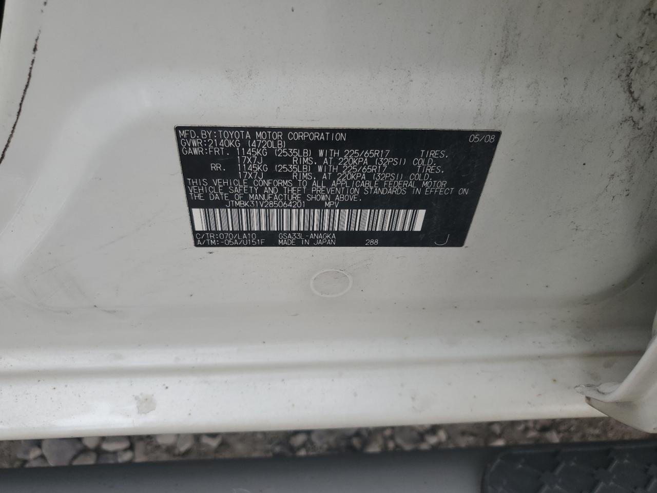 2008 TOYOTA RAV4