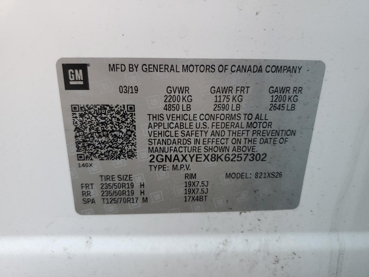 2019 CHEVROLET EQUINOX