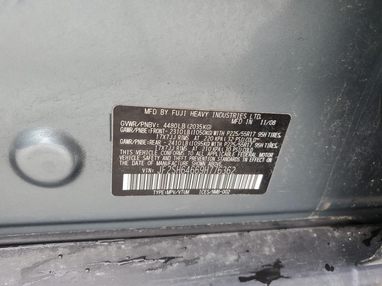 2009 SUBARU FORESTER